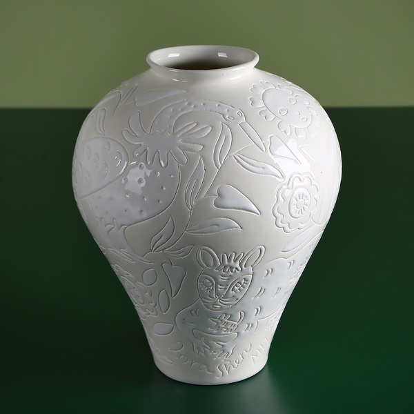 Vase Horshchyk medium, beige