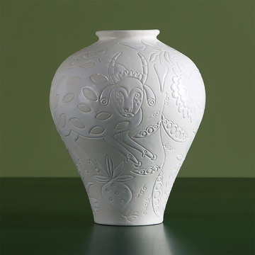 Vase Horshchyk medium, beige matte