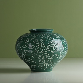 Vase Horshchyk small, green