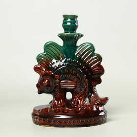 A famous vintage ceramic candlestick "Fish"