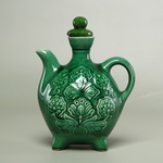 Ceramic kumanets (teapot-jug), made at the Vasylkiv Majolica Factory.