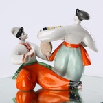 Vintage porcelain figurine "Dancer and Harmonica Player"