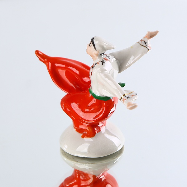 Vintage set of porcelain figurines "Ukrainian Hopak Dance" (Triplet)