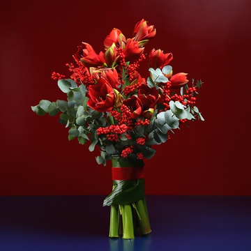 Bouquet of 7 amaryllis