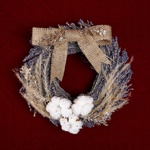 Lavender and cotton wreath
