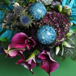 Winter bouquet with Christmas balls