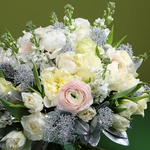 Bouquet white-silver