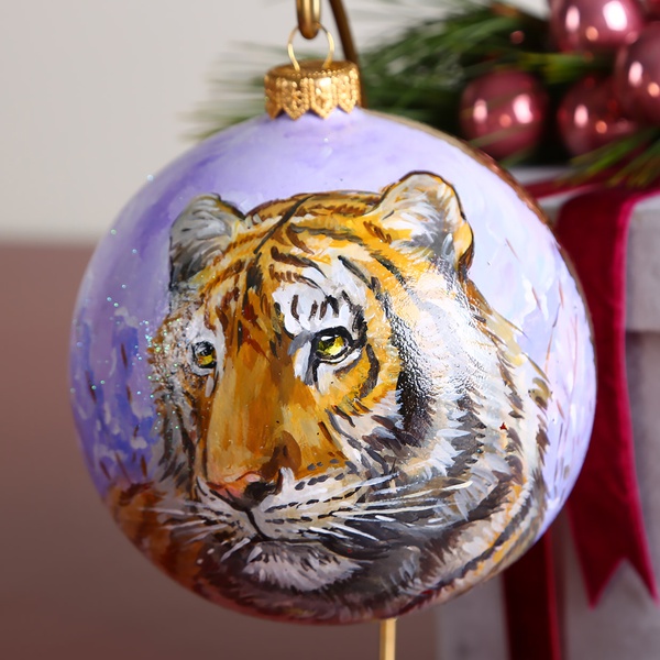 Christmas ball "Tiger red"