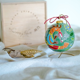 Ceramic Christmas ball "Rooster"
