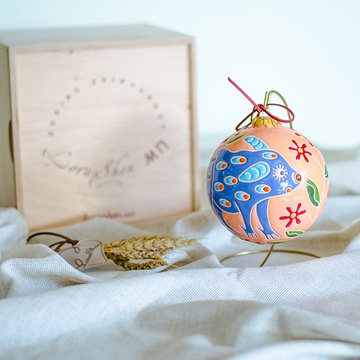 Новогодний керамический шар "Кролик"