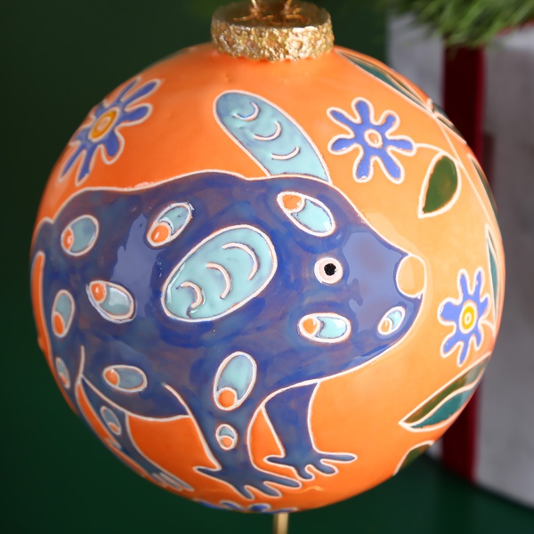Ceramic Christmas ball "Rabbit"