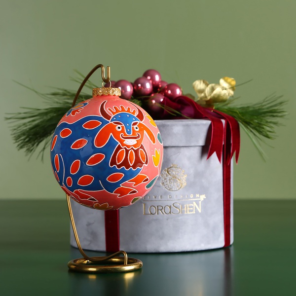 Ceramic Christmas ball "Bull"