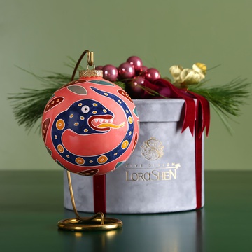 Ceramic Christmas ball "Snake"