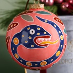 Новогодний керамический шар "Змея"