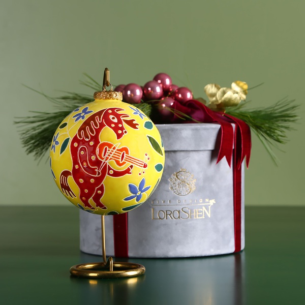 Ceramic Christmas ball "Horse"