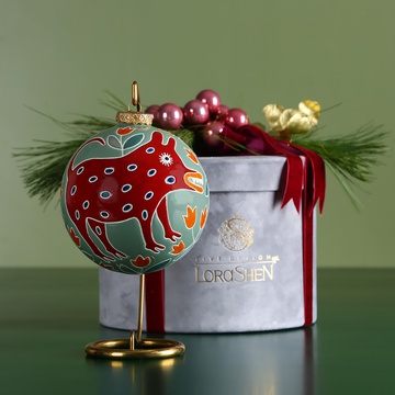Ceramic Christmas ball "Dog"