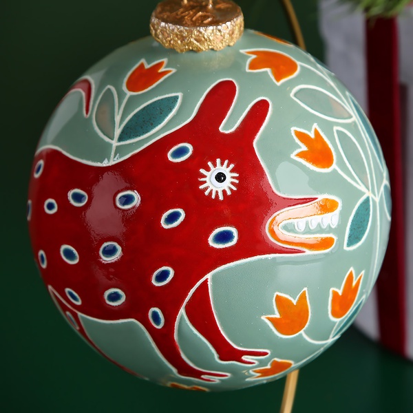 Ceramic Christmas ball "Dog"