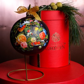 Новогодний шар "Голландские цветы"