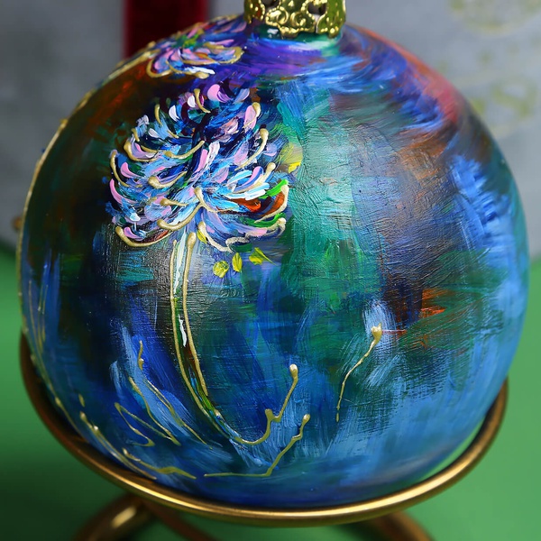 Новорічна куля з репродукцією картини "Лілії", Клод Моне
