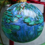 Christmas ball "Water Lilies 2" Claude Monet in stained glass technique