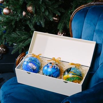 Christmas balls set  "Impressionists"