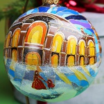 Christmas ball "Theater of Opera and Ballet" in stained glass technique