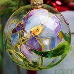 Ball "Irises" in stained glass technique