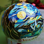 Новогодний шар "Звездная ночь"  Ван Гог в витражной технике