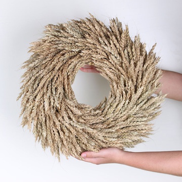 Natural wheat wreath