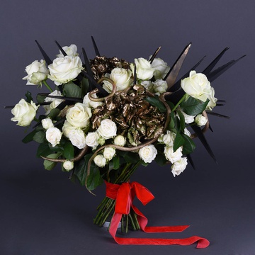Floristic bouquet with snakes