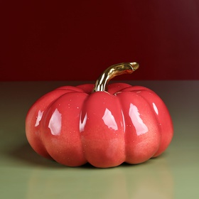 Coral pumpkin with gold
