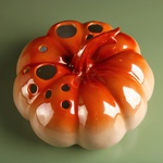 Керамическая тыква оранжевая градиент с отверстиями