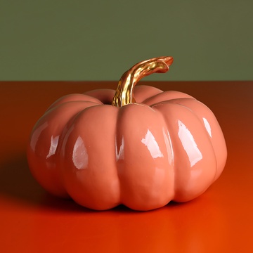 Ceramic pumpkin powdery pink