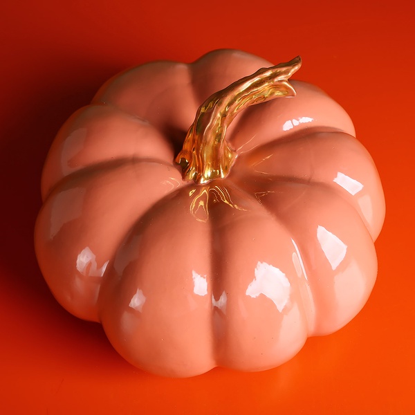 Ceramic pumpkin powdery pink