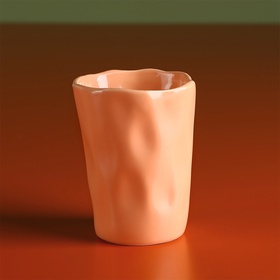 Склянка керамічна персикова