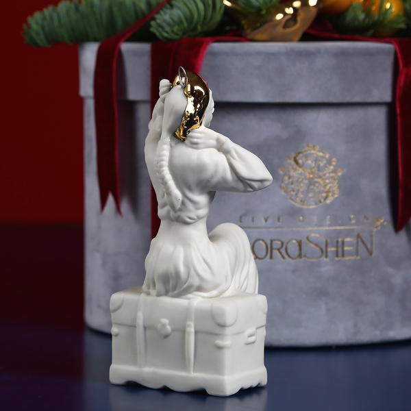 Ceramic figurine "Oksana" white