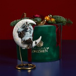 Ceramic figurine "Devil on a gray month"