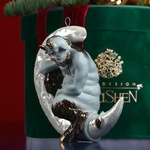 Ceramic figurine "Devil on a gray month"