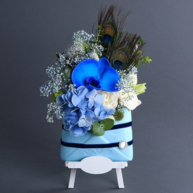 Happiness letter in blue tones