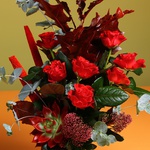 Bouquet with echiveria for a man