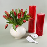 Set with Tulips in the “Touch” Vase