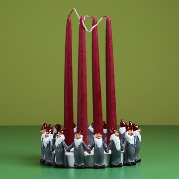 Candlestick "Gnomes" gray