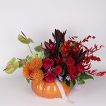 Flower composition in pumpkin "Autumn"