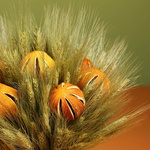 Wheat and orange bouquet
