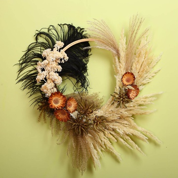A wreath of dried flowers