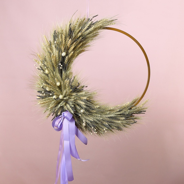Интерьерный венок «Золотая лёгкость»