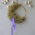 Интерьерный венок «Золотая лёгкость»