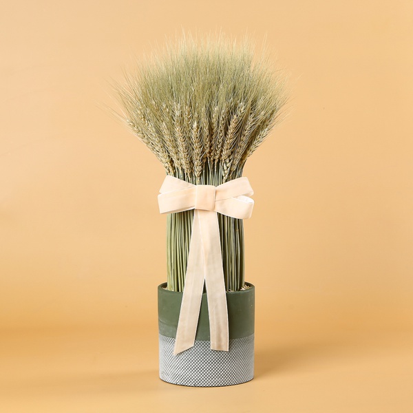 The dried flower arrangement in a pot “Warm Touch of Nature”