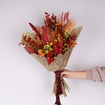 Bouquet of dried flowers "Autumn flame"