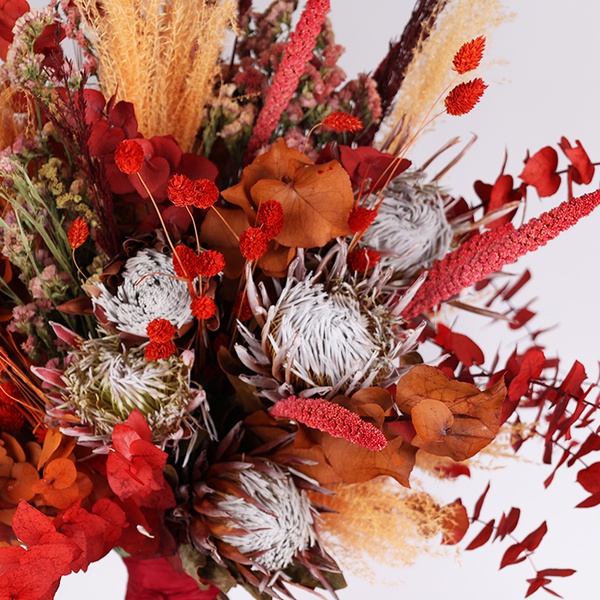 Bouquet of dried flowers "Autumn flame" size L